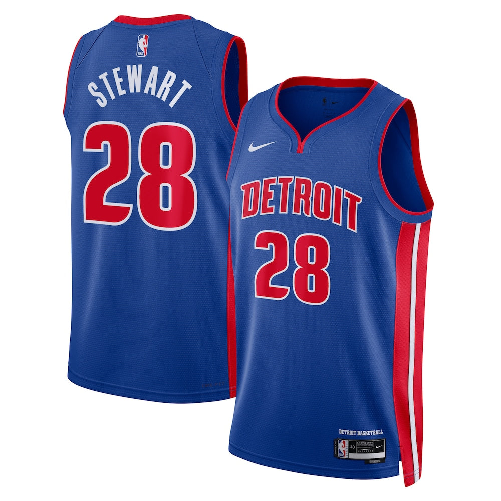 Detroit Pistons Icon Edition Swingman Jersey Blue Isaiah Stewart Unisex | Stitched Jersey RTJS 12134