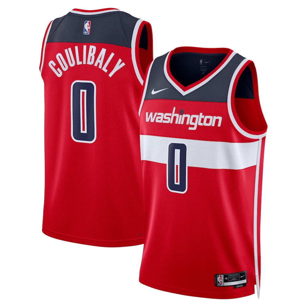 Washington Wizards Icon Edition Swingman Jersey Red Bilal Coulibaly Unisex | Stitched Jersey RTJS 12118