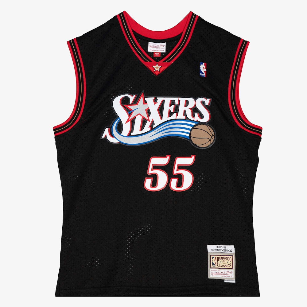 Philadelphia 76Ers Swingman Jersey Dikembe Mutombo 2000 01 | Stitched Jersey RTJS 12097