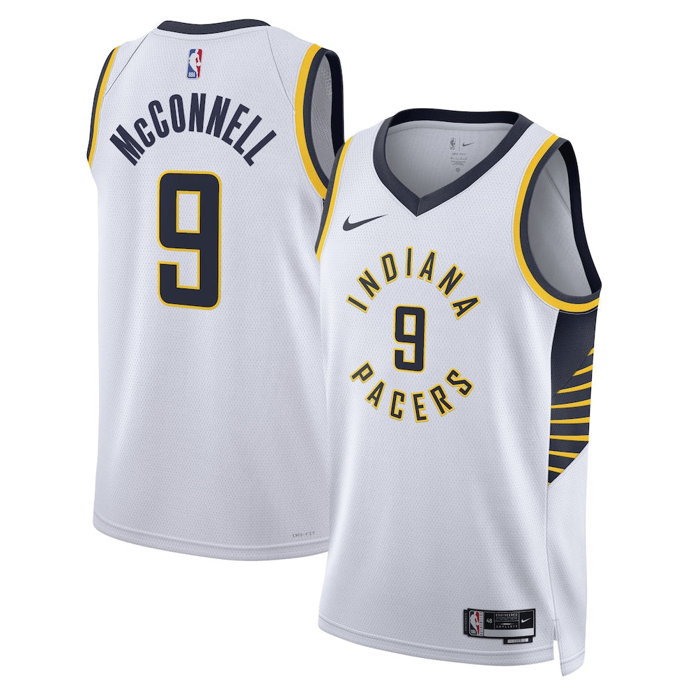 Indiana Pacers Association Edition Swingman Jersey White Tj Mcconnell Unisex | Stitched Jersey RTJS 12089