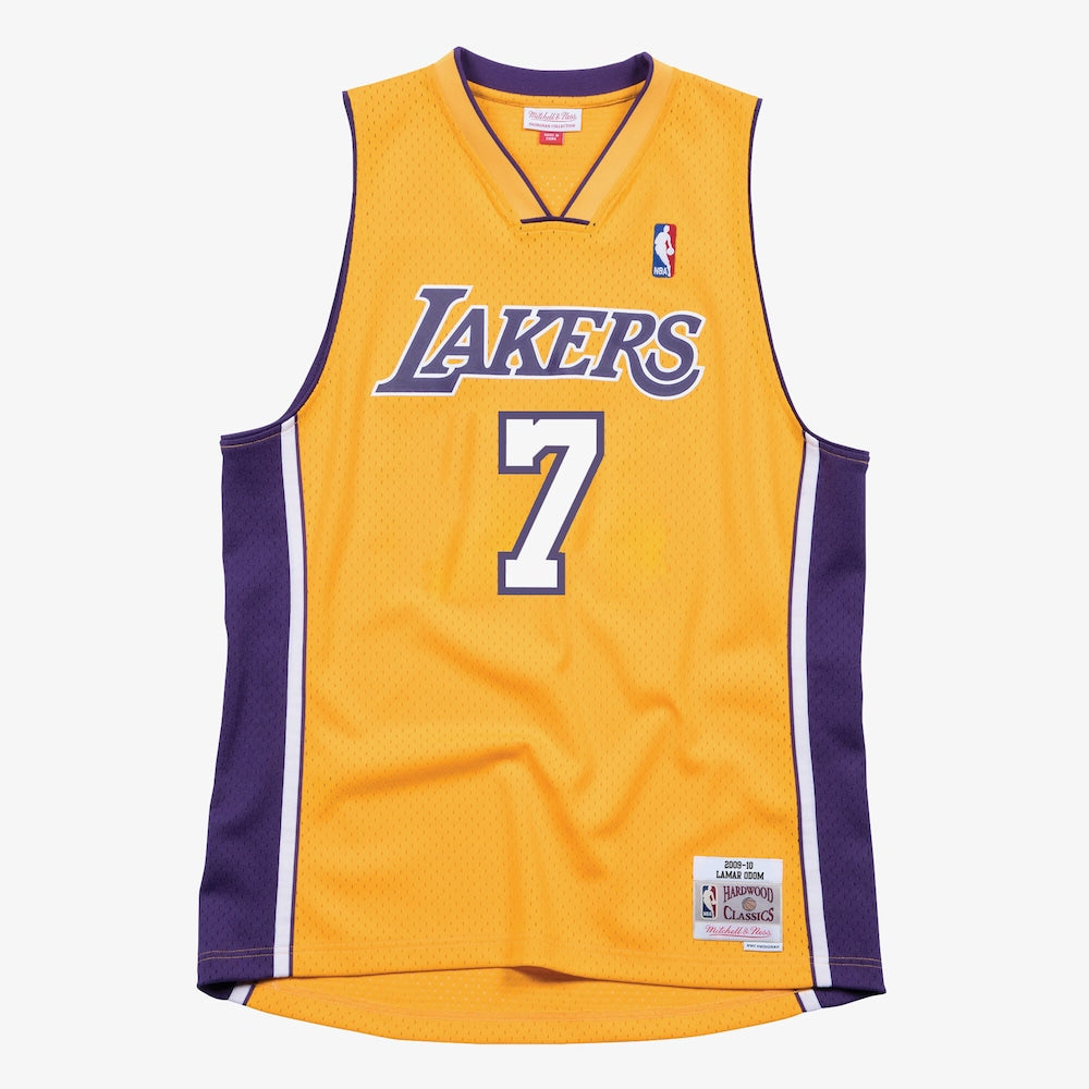 Los Angeles Lakers Swingman Jersey Lamar Odom 2009 10 | Stitched Jersey RTJS 12093