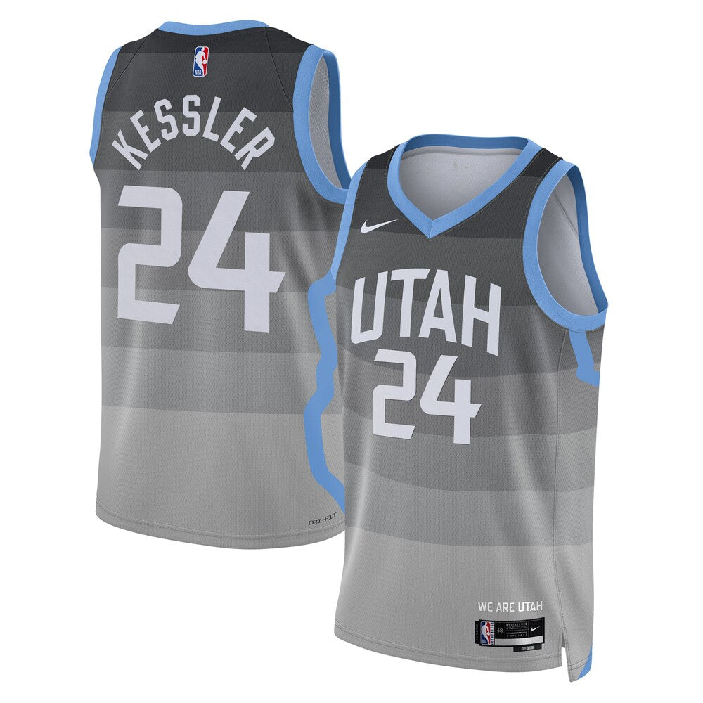 Utah Jazz 2025-26 City Edition Swingman Jersey Gray Walker Kessler Unisex | Stitched Jersey RTJS 12069