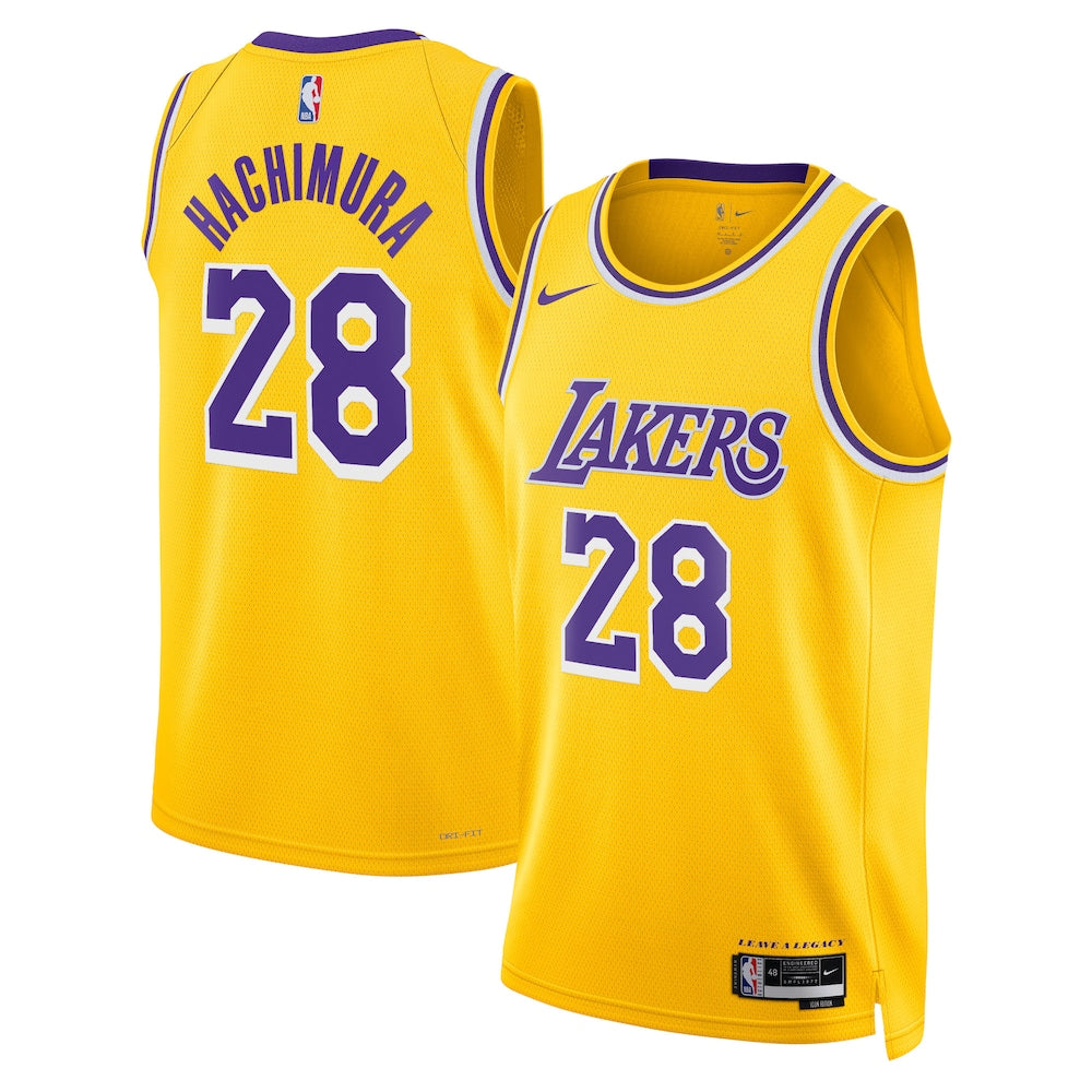 Los Angeles Lakers Icon Edition Swingman Jersey Gold Rui Hachimura Unisex | Stitched Jersey RTJS 12055