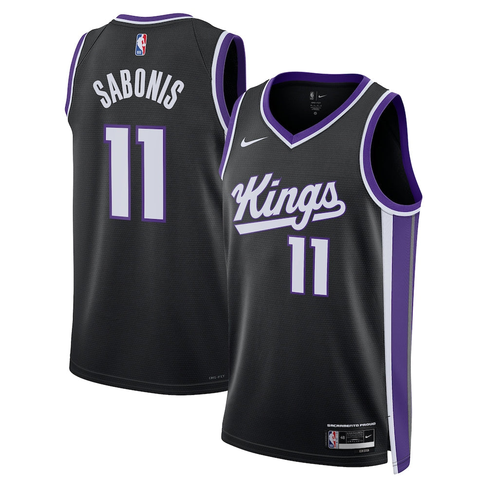 Sacramento Kings Icon Edition Swingman Jersey Black Domantas Sabonis Unisex | Stitched Jersey RTJS 12030