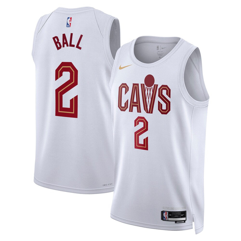 Cleveland Cavaliers Association Edition Swingman Jersey White Lonzo Ball Unisex | Stitched Jersey RTJS 12034