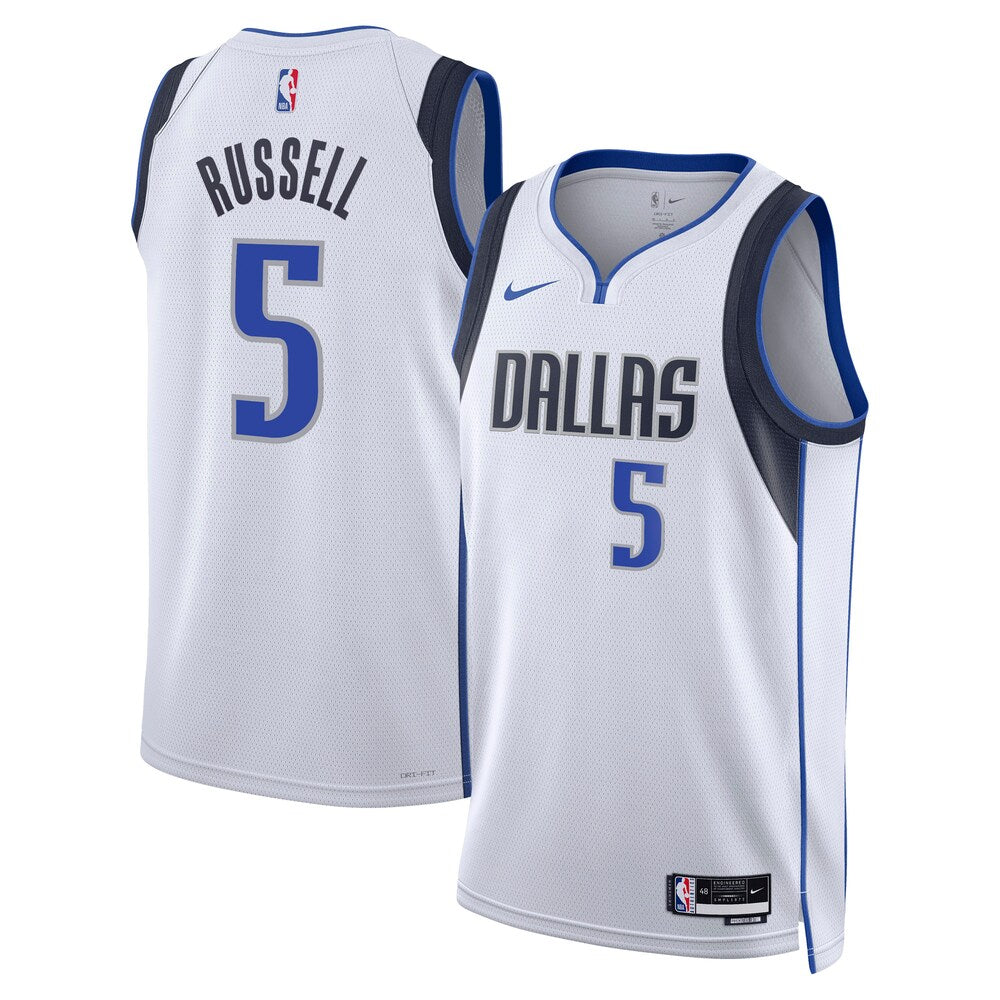 Dallas Mavericks Association Edition Swingman Jersey White Dangelo Russell Unisex | Stitched Jersey RTJS 12022