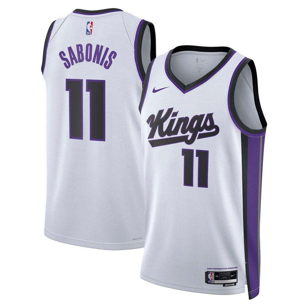 Sacramento Kings Association Edition Swingman Jersey White Domantas Sabonis Unisex | Stitched Jersey RTJS 12016