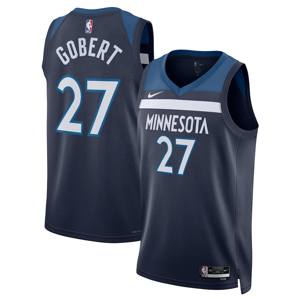 Minnesota Timberwolves Icon Edition Swingman Jersey Navy Rudy Gobert Unisex | Stitched Jersey RTJS 12015