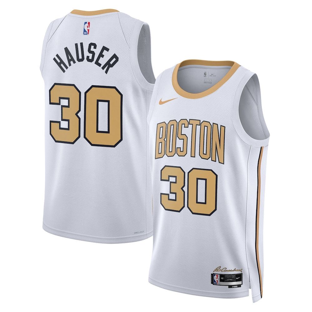 Boston Celtics 2025-26 City Edition Swingman Jersey White Sam Hauser Unisex | Stitched Jersey RTJS 12013