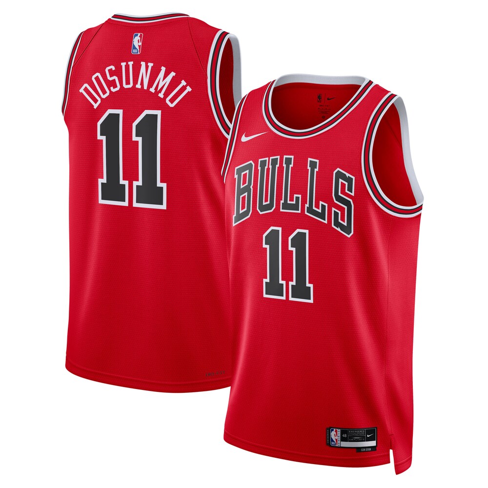 Chicago Bulls Icon Edition Swingman Jersey Red Ayo Dosunmu Unisex | Stitched Jersey RTJS 12007