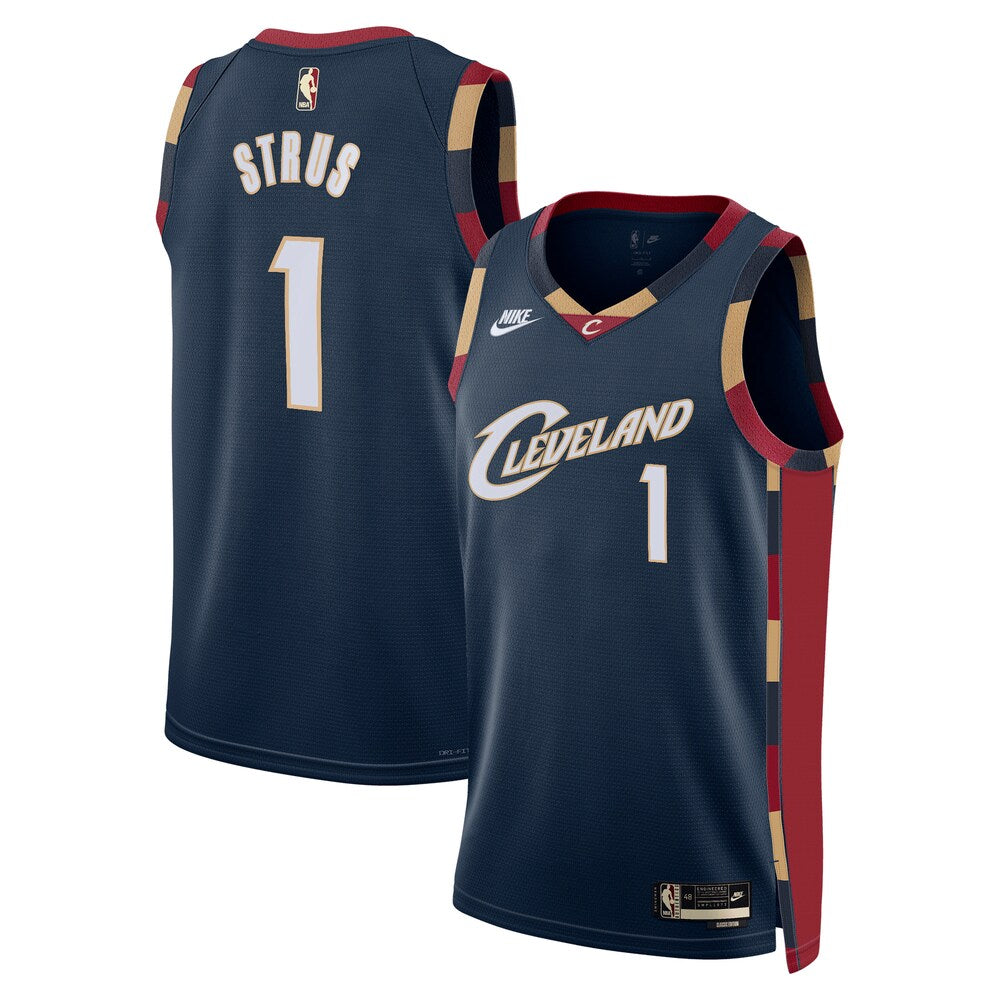 Cleveland Cavaliers Classic Edition Jersey Navy Max Strus Unisex | Stitched Jersey RTJS 12002
