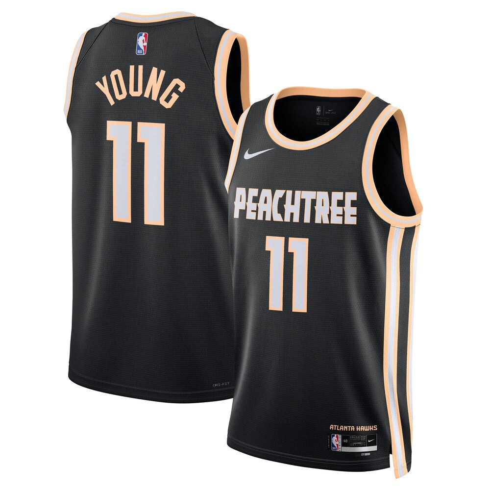 Atlanta Hawks 2025-26 City Edition Swingman Jersey Black Trae Young Unisex | Stitched Jersey RTJS 11996