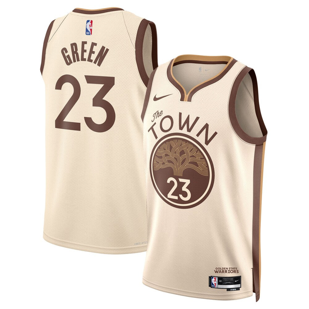 Golden State Warriors 2025-26 City Edition Swingman Jersey Tan Draymond Green Unisex | Stitched Jersey RTJS 11995