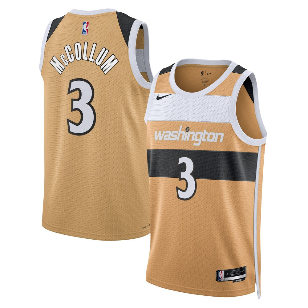 Washington Wizards 2025-26 City Edition Swingman Jersey Tan Cj Mccollum Unisex | Stitched Jersey RTJS 11981