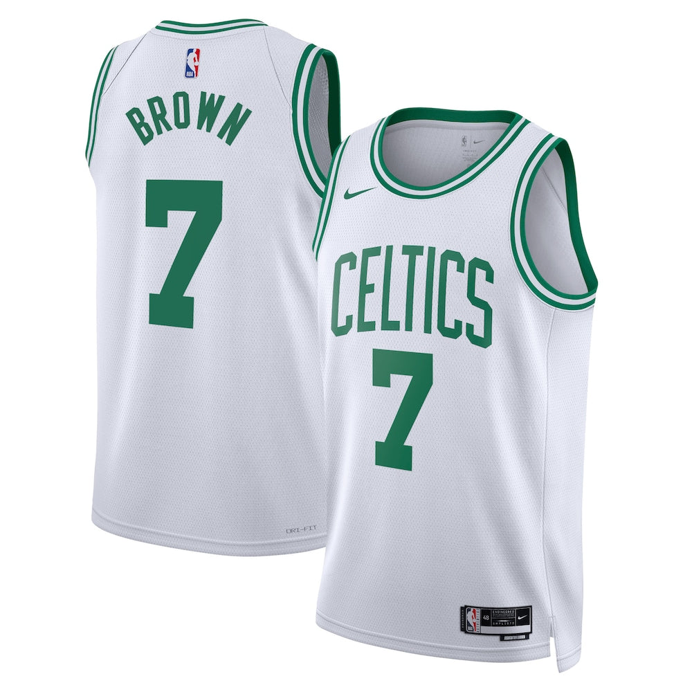 Boston Celtics Association Edition Swingman Jersey White Jaylen Brown Unisex | Stitched Jersey RTJS 11986