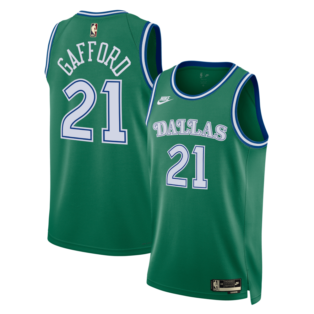 Dallas Mavericks Classic Edition Jersey Green Daniel Gafford Unisex | Stitched Jersey RTJS 11985