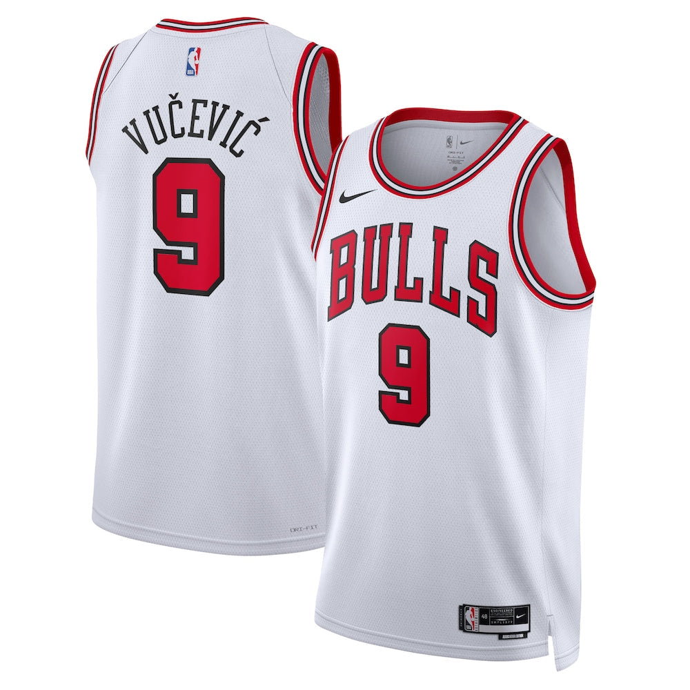 Chicago Bulls Association Edition Swingman Jersey White Nikola Vuevi Unisex | Stitched Jersey RTJS 11967
