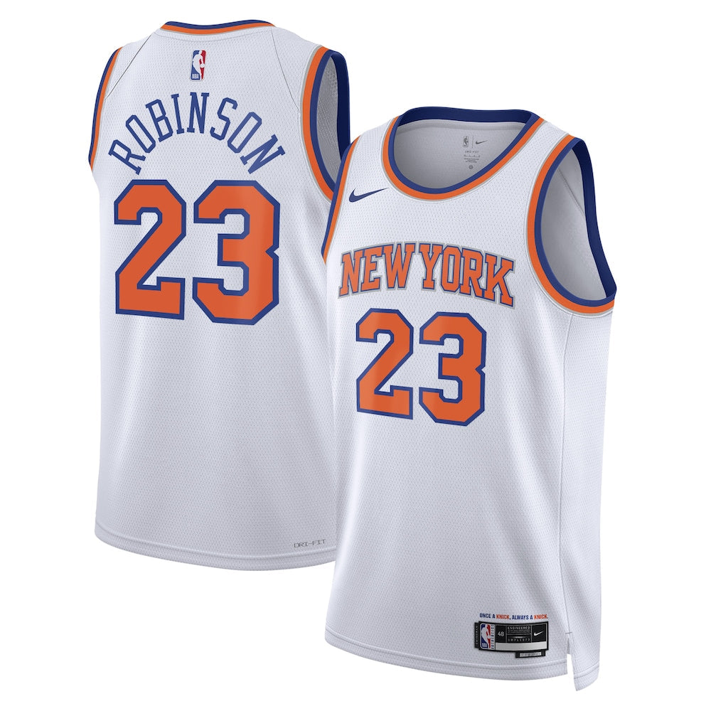 New York Knicks Association Edition Swingman Jersey White Mitchell Robinson Unisex | Stitched Jersey RTJS 11963
