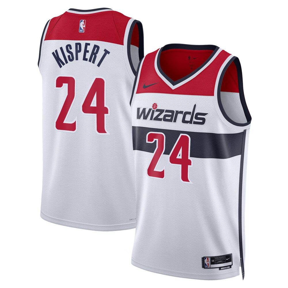 Washington Wizards Association Edition Swingman Jersey White Corey Kispert Unisex | Stitched Jersey RTJS 11959
