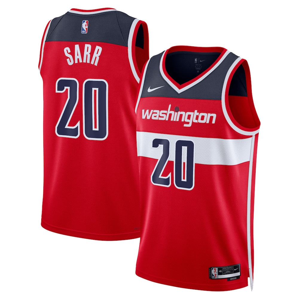 Washington Wizards Icon Swingman Jersey Red Alexandre Sarr Unisex | Stitched Jersey RTJS 11956