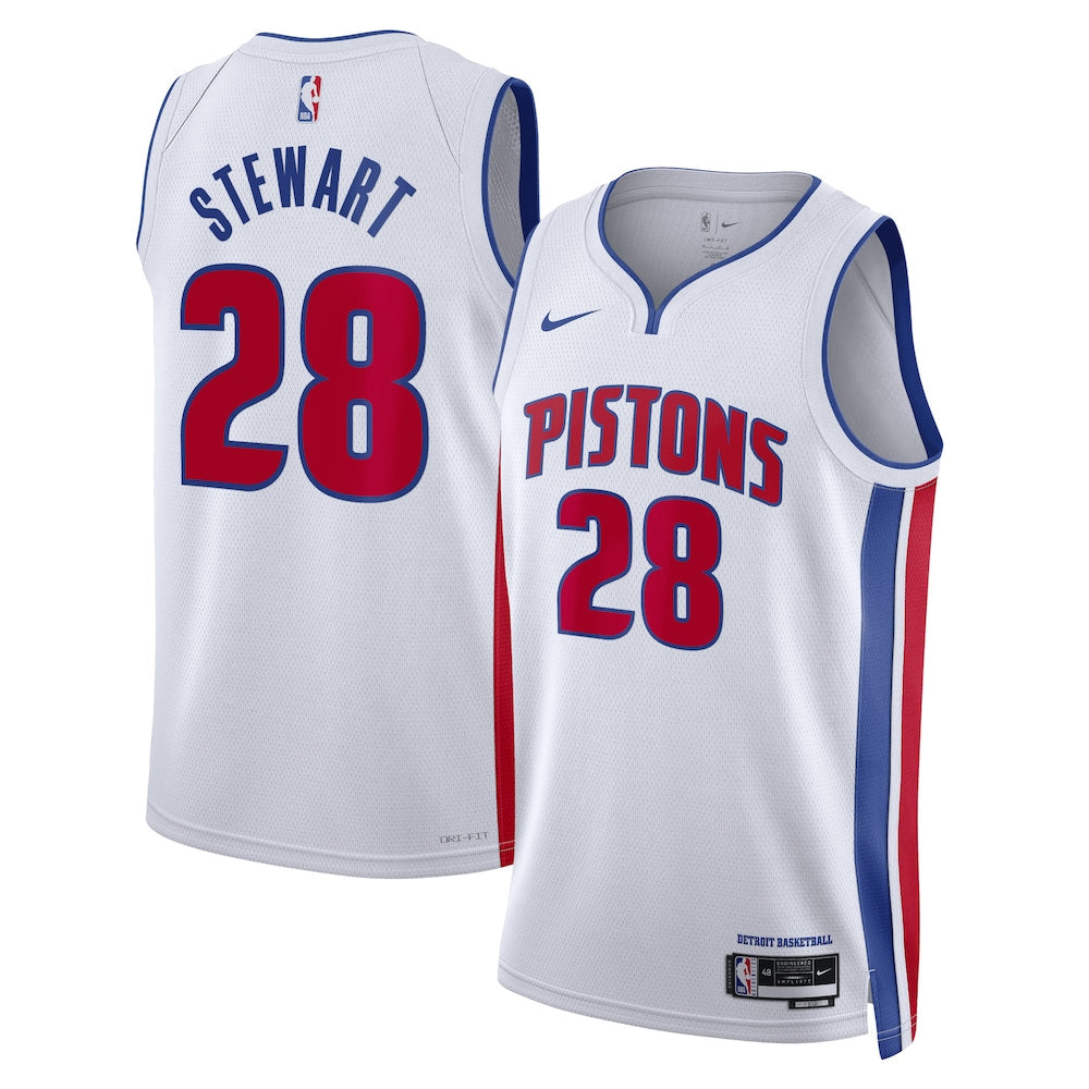 Detroit Pistons Association Edition Swingman Jersey White Isaiah Stewart Unisex | Stitched Jersey RTJS 11941