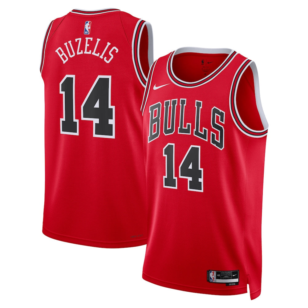 Chicago Bulls Icon Swingman Jersey Red Matas Buzelis Unisex | Stitched Jersey RTJS 11946