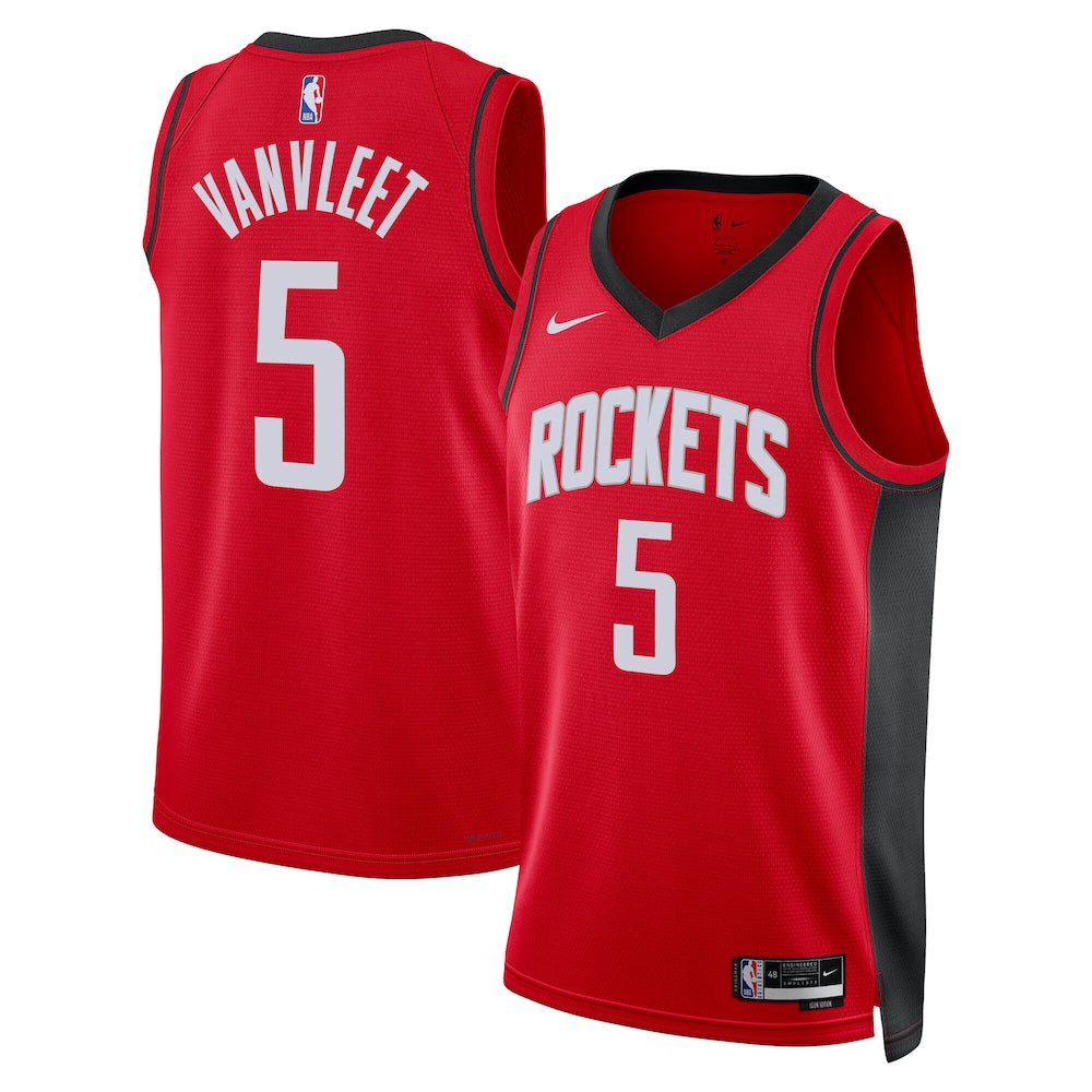 Houston Rockets Icon Edition Swingman Jersey Red Fred Vanvleet Unisex | Stitched Jersey RTJS 11916