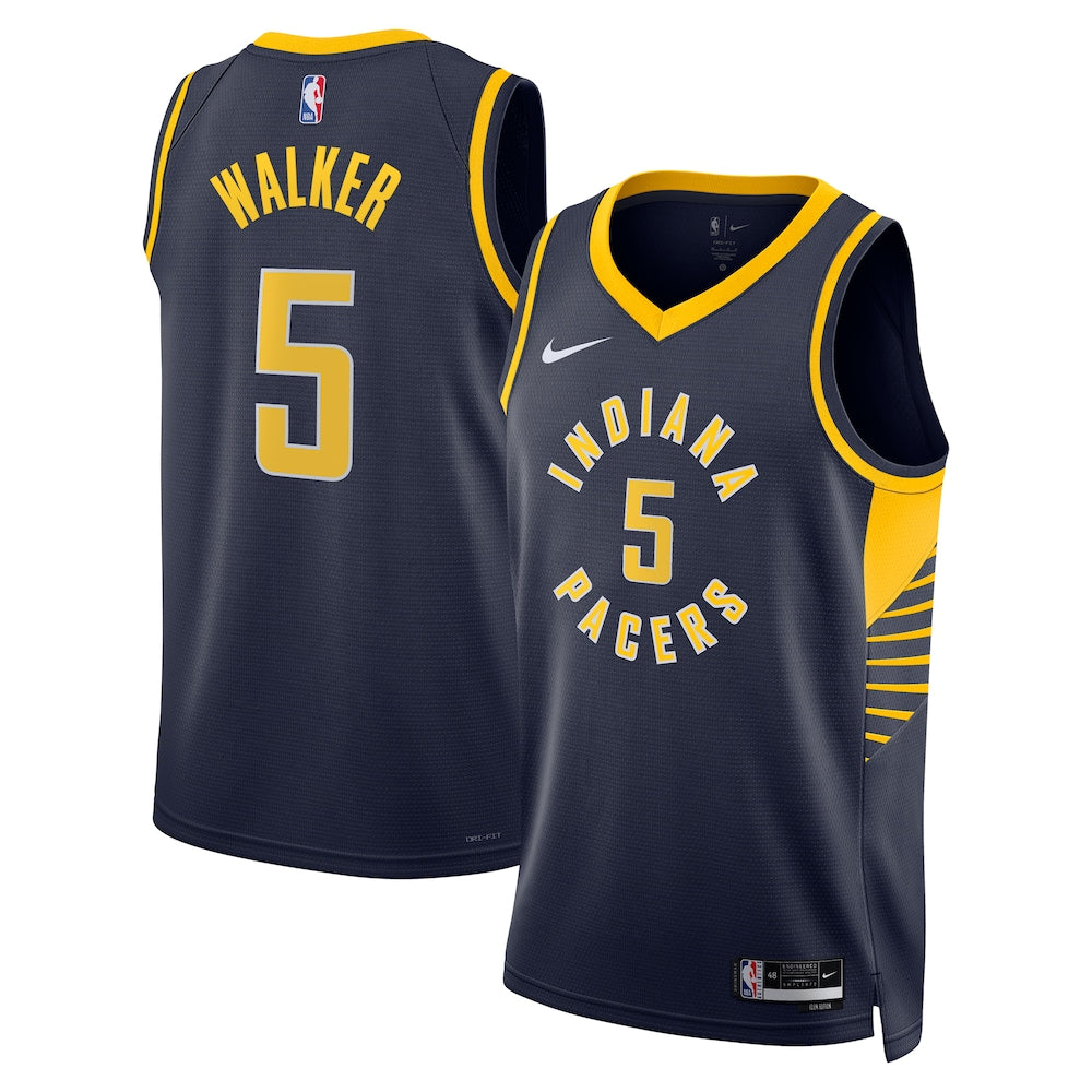 Indiana Pacers Icon Edition Swingman Jersey Navy Jarace Walker Unisex | Stitched Jersey RTJS 11912