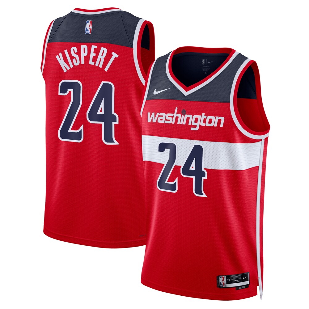Washington Wizards Icon Edition Swingman Jersey Red Corey Kispert Unisex | Stitched Jersey RTJS 11900