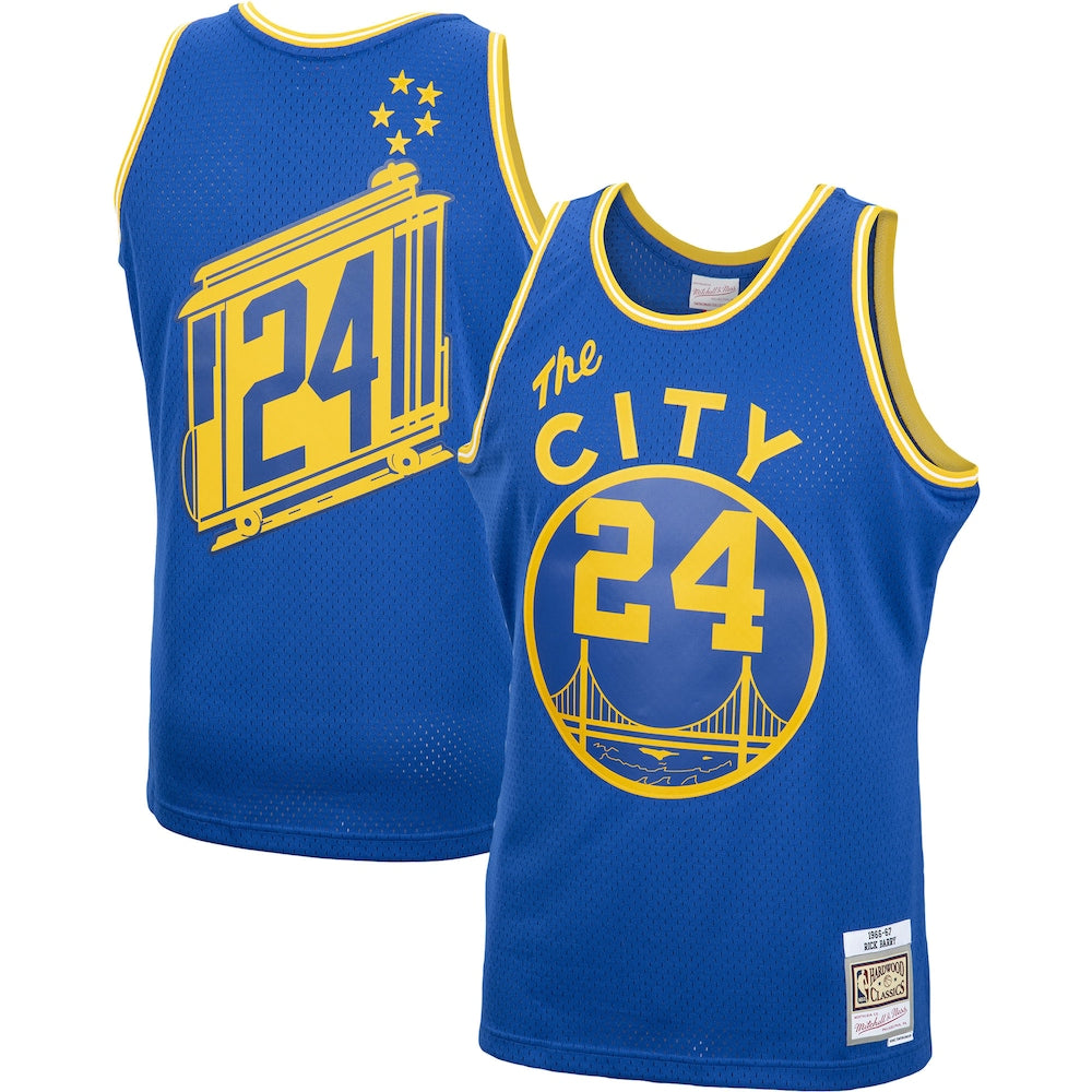 Rick Barry Royal Golden State Warriors 196667 Hardwood Classics Swingman Jersey | Stitched Jersey RTJS 11891