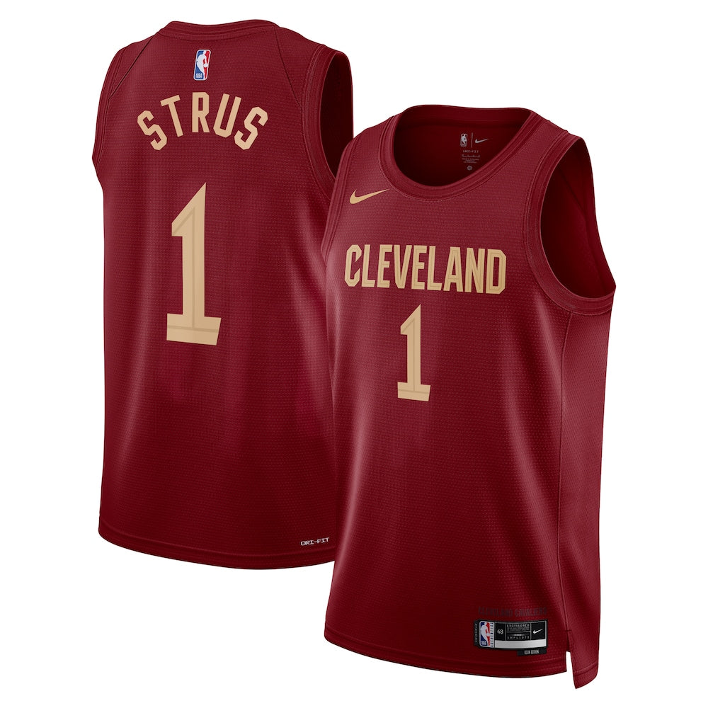 Cleveland Cavaliers Icon Edition Swingman Jersey Maroon Max Strus Unisex | Stitched Jersey RTJS 11897