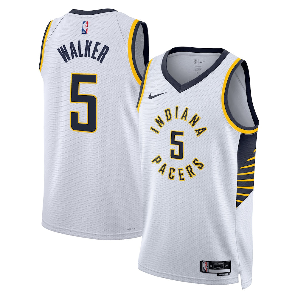 Indiana Pacers Association Edition Swingman Jersey White Jarace Walker Unisex | Stitched Jersey RTJS 11888