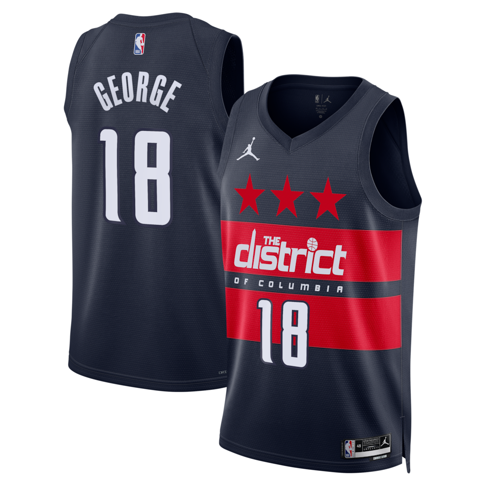 Washington Wizards Jordan Brand Statement Edition Swingman Jersey Navy Kyshawn George Mens | Stitched Jersey RTJS 11887