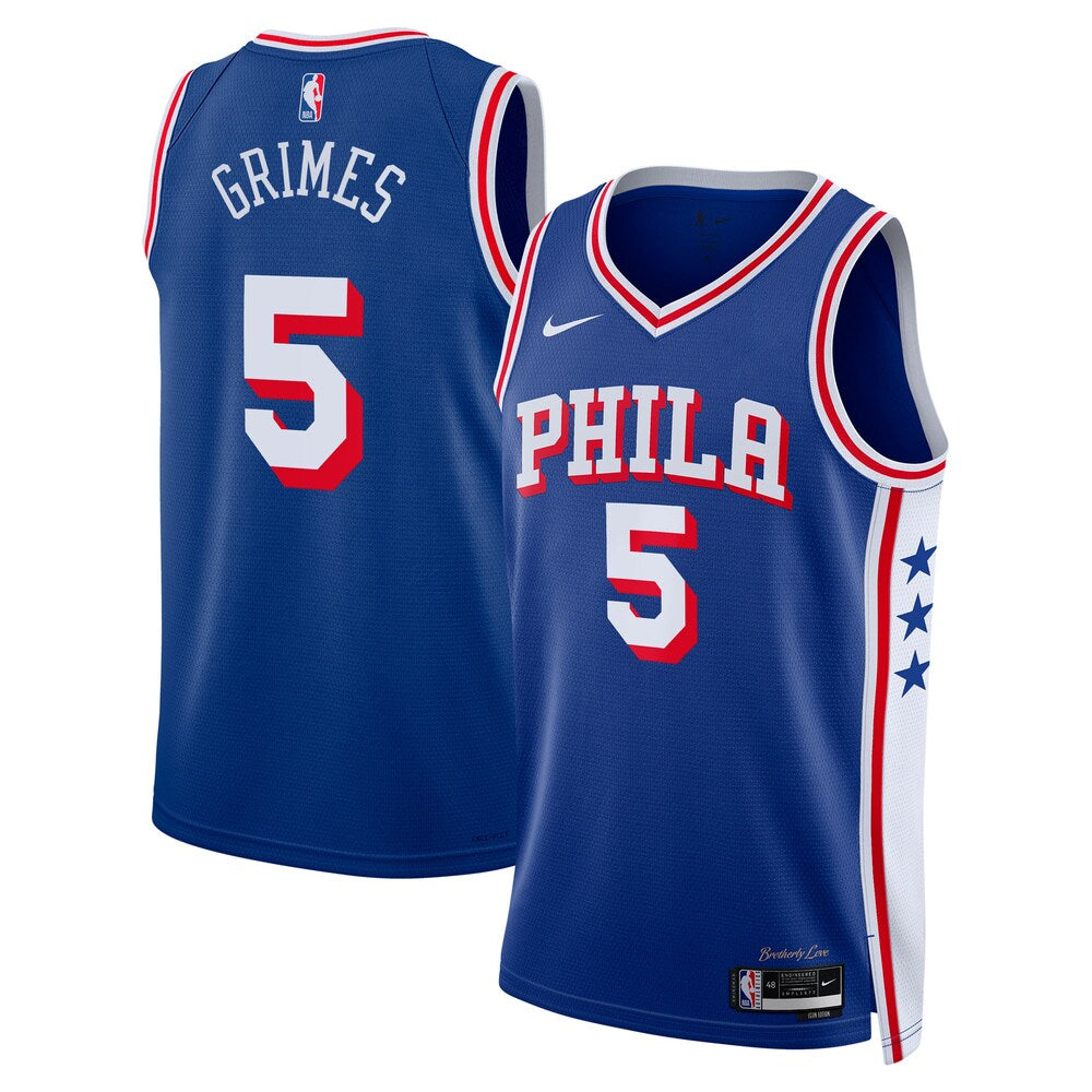 Philadelphia 76Ers Icon Edition Swingman Jersey Royal Quentin Grimes Unisex | Stitched Jersey RTJS 11882