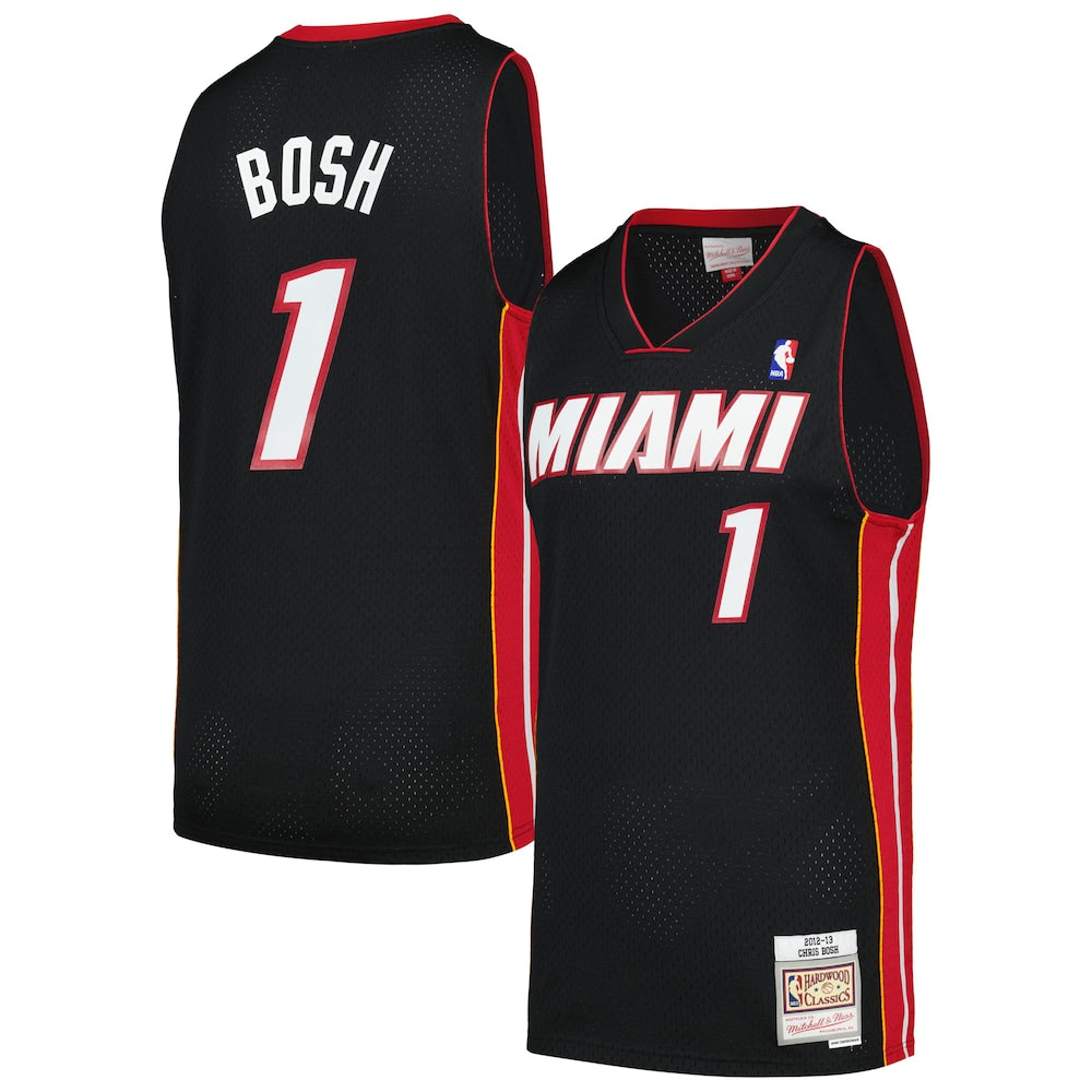 Chris Bosh Black Miami Heat 201213 Hardwood Classics Swingman Jersey | Stitched Jersey RTJS 11864