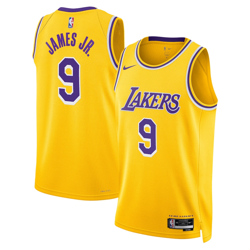 Los Angeles Lakers Icon Swingman Jersey Gold Bronny James Unisex | Stitched Jersey RTJS 11871