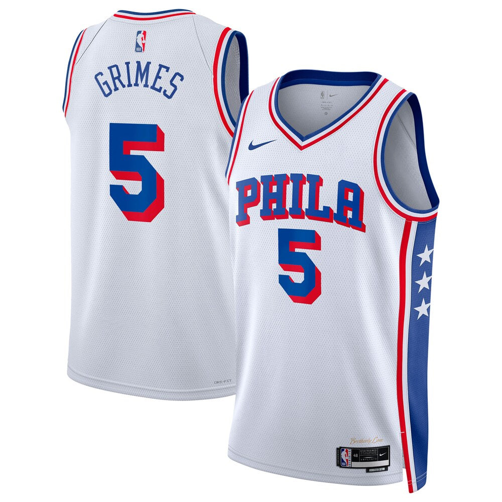 Philadelphia 76Ers Association Edition Swingman Jersey White Quentin Grimes Unisex | Stitched Jersey RTJS 11877