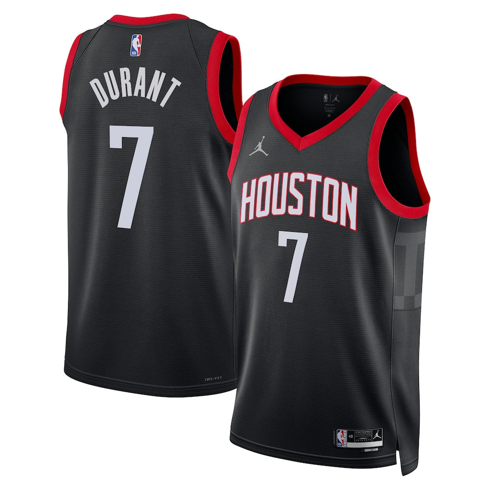 Houston Rockets Jordan Brand Statement Edition Swingman Jersey Black Kevin Durant Unisex | Stitched Jersey RTJS 11851