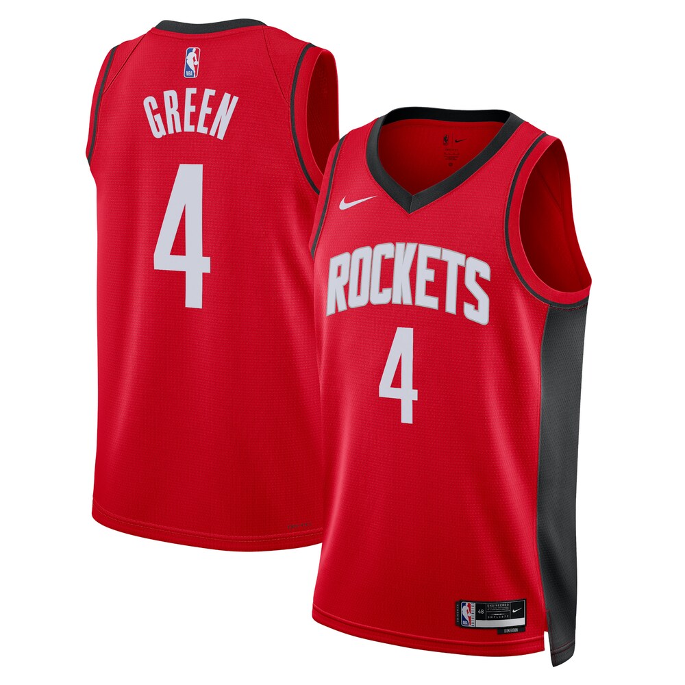 Houston Rockets Icon Edition Swingman Jersey Red Jalen Green Unisex | Stitched Jersey RTJS 11853