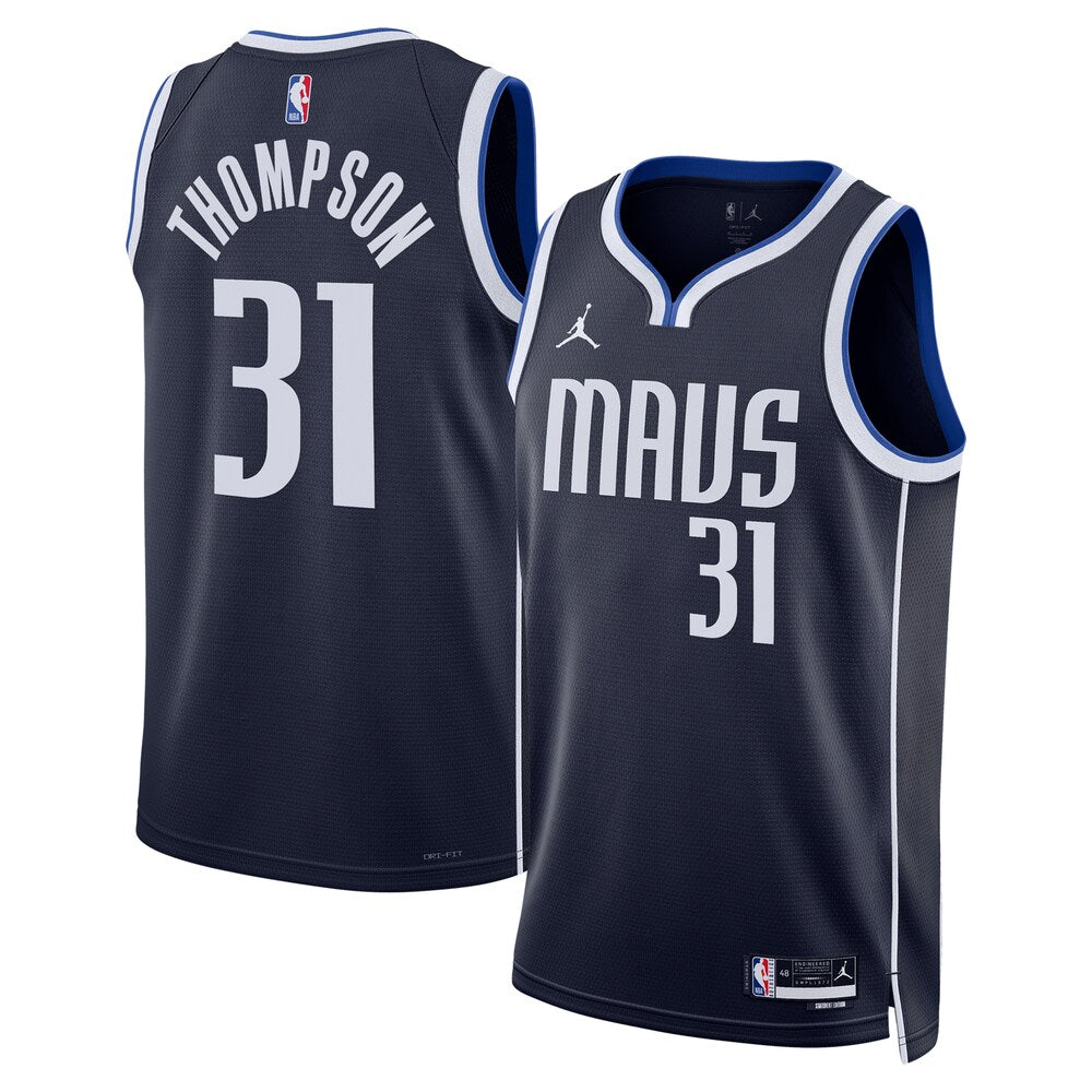 Dallas Mavericks Jordan Brand Statement Edition Swingman Jersey Navy Klay Thompson Unisex | Stitched Jersey RTJS 11833