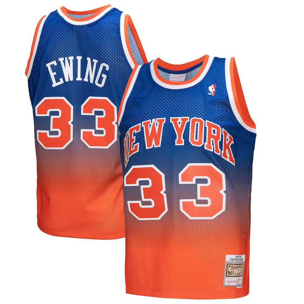 Patrick Ewing Orangeroyal New York Knicks 199192 Hardwood Classics Fadeaway Swingman Player Jersey | Stitched Jersey RTJS 11830