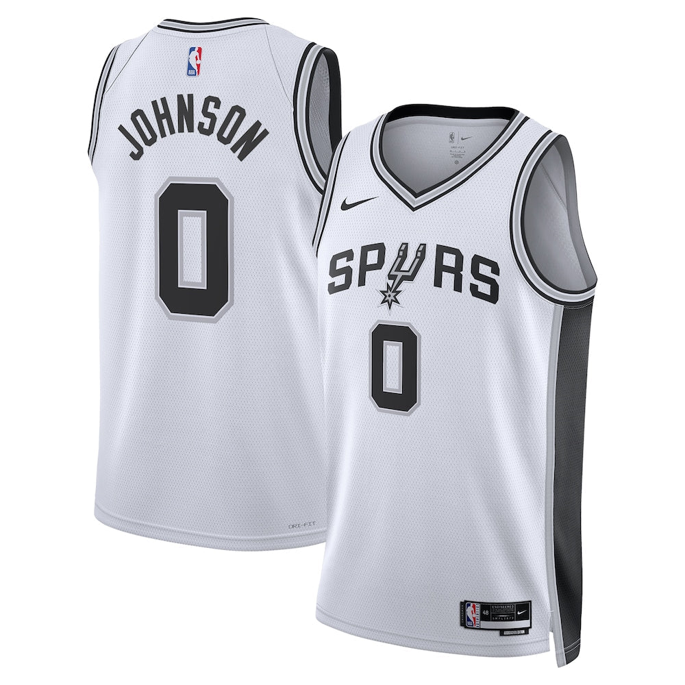 San Antonio Spurs Association Edition Swingman Jersey White Keldon Johnson Unisex | Stitched Jersey RTJS 11825