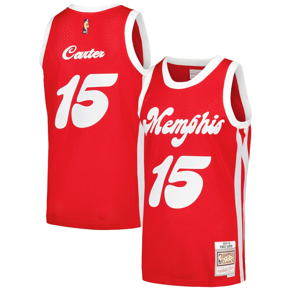 Vince Carter Red Memphis Grizzlies 201516 Hardwood Classics Swingman Jersey | Stitched Jersey RTJS 11812
