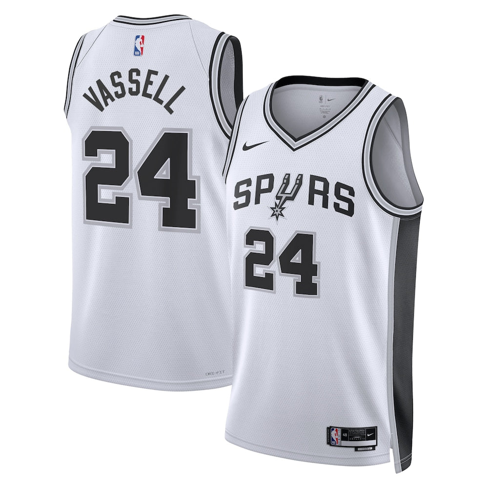 San Antonio Spurs Association Edition Swingman Jersey White Devin Vassell Unisex | Stitched Jersey RTJS 11813