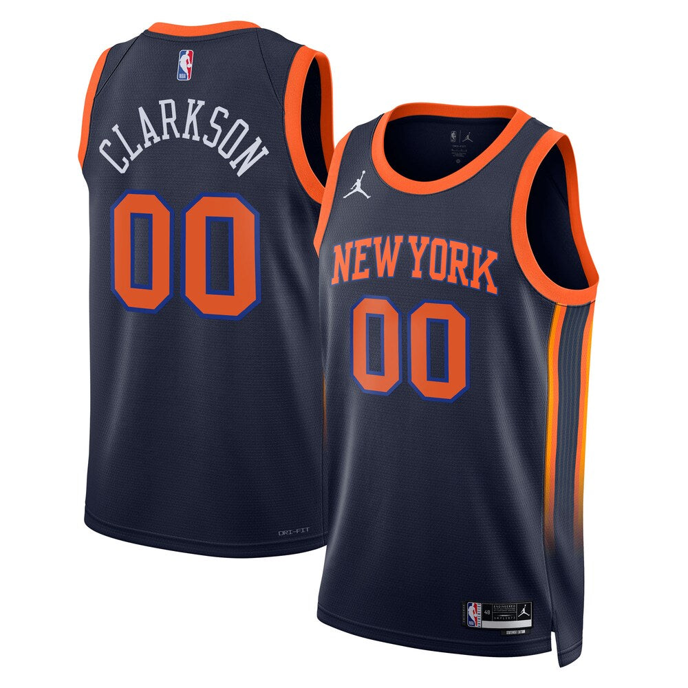 New York Knicks Jordan Brand Statement Edition Swingman Jersey Navy Jordan Clarkson Unisex | Stitched Jersey RTJS 11811