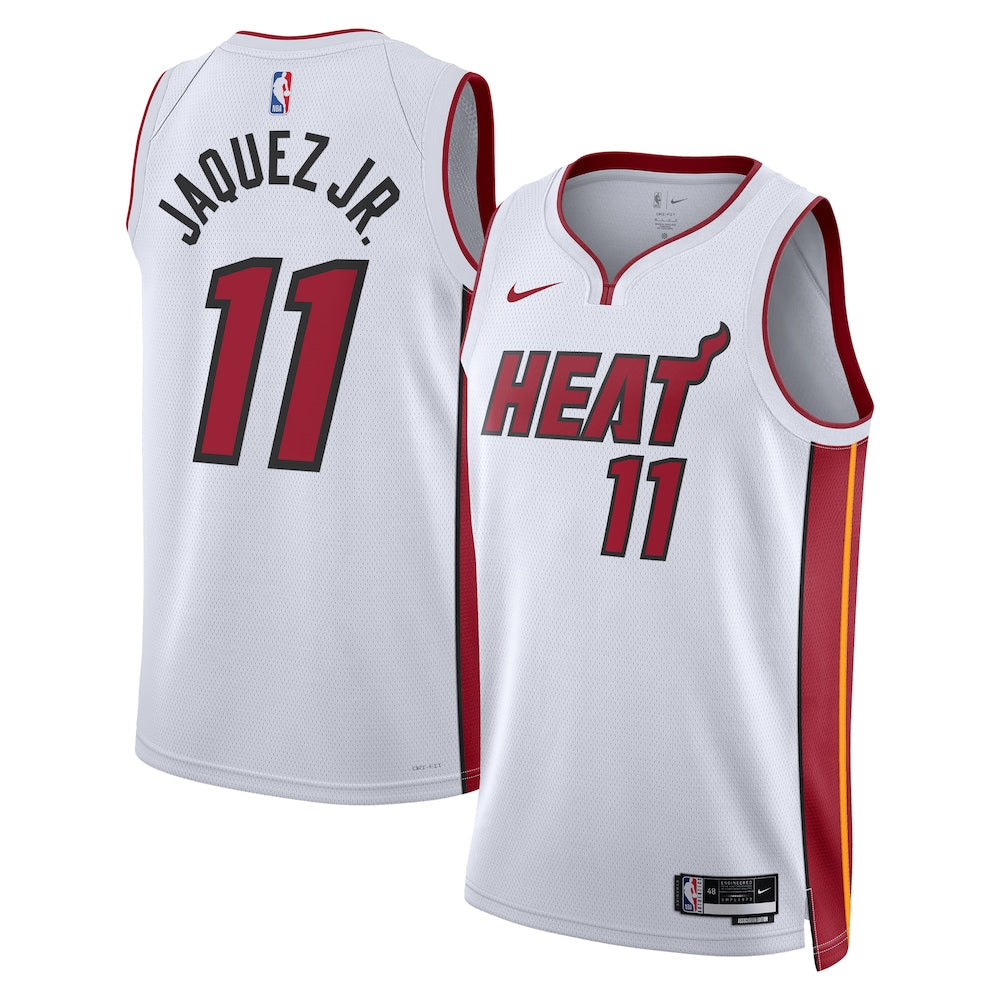 Miami Heat Association Edition Swingman Jersey White Jaime Jaquez Jr Unisex | Stitched Jersey RTJS 11805