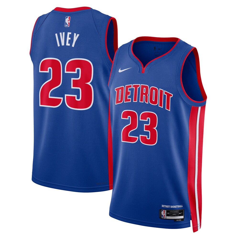 Detroit Pistons Icon Edition Swingman Jersey Blue Jaden Ivey Unisex | Stitched Jersey RTJS 11797