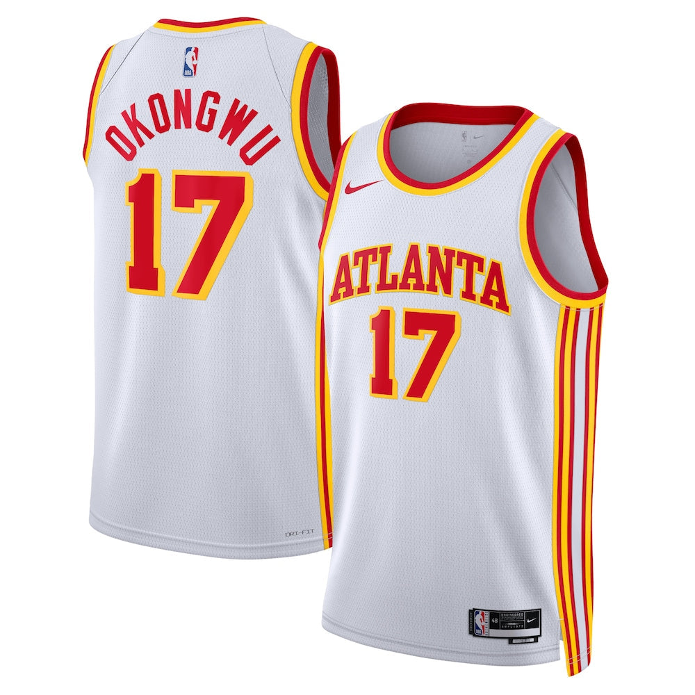 Atlanta Hawks Association Edition Swingman Jersey White Onyeka Okongwu Unisex | Stitched Jersey RTJS 11777