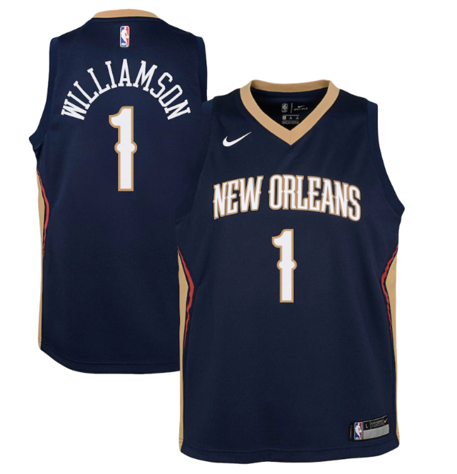 Youth Zion Williamson New Orleans Pelicans Nike Navy Replica Swingman Jersey