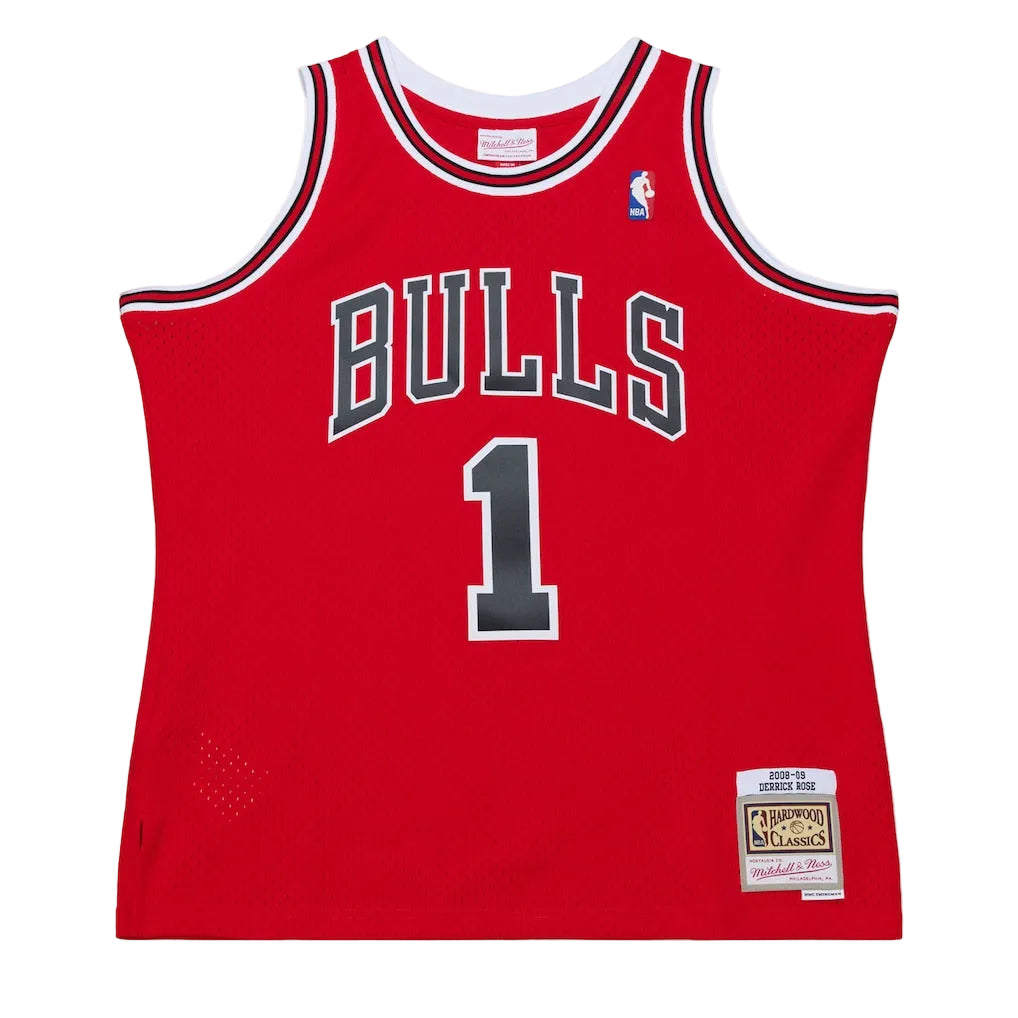 Men's Chicago Bulls Derrick Rose Mitchell & Ness Red 2008 Hardwood Classics Swingman Jersey